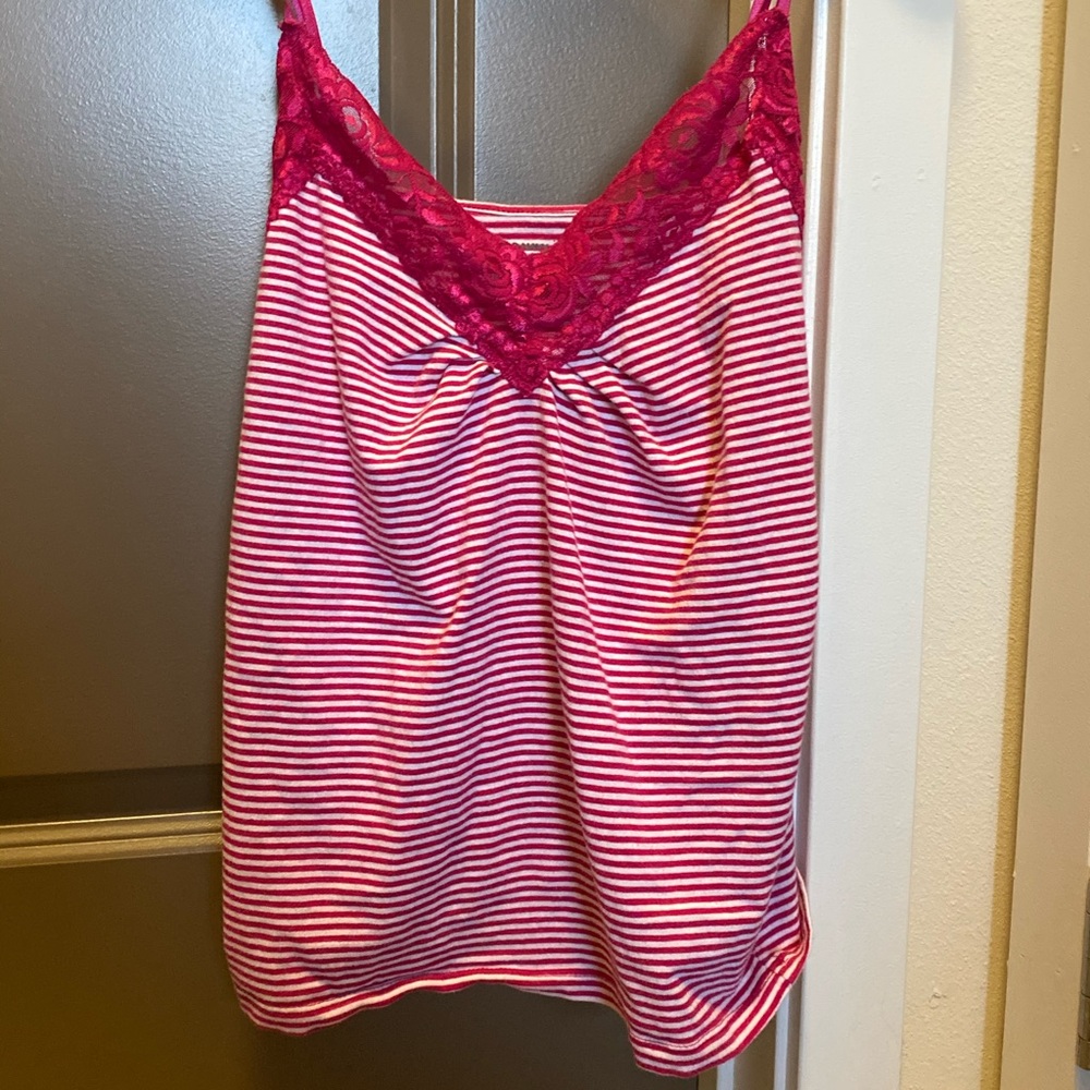 Pink lace cami
